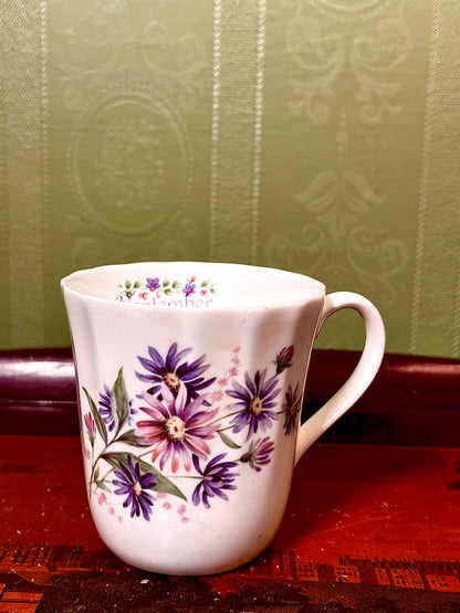 September Birth Month Floral Bone China Mug England