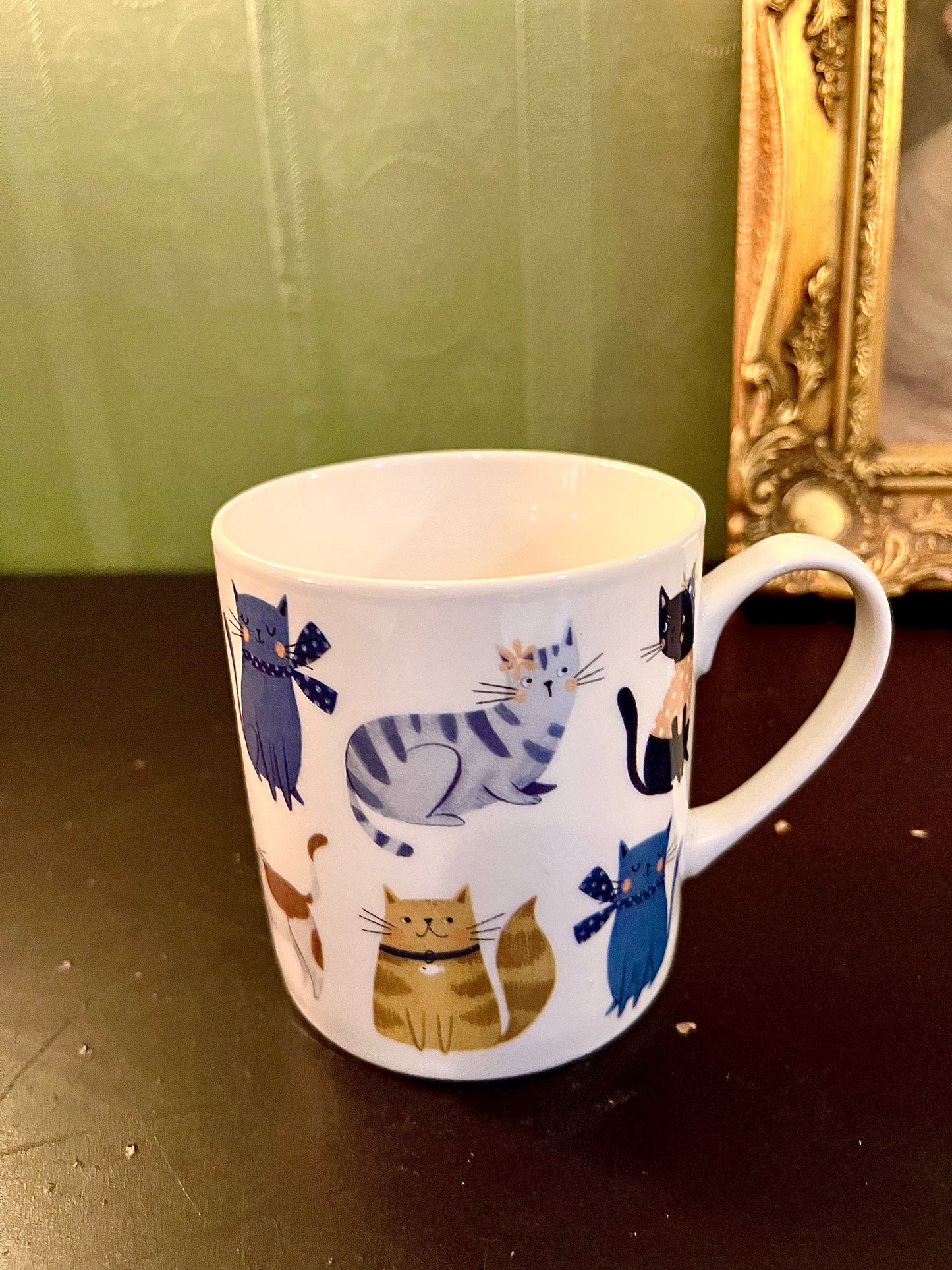 Cat Print Ceramic Coffee Mug 4 Inch