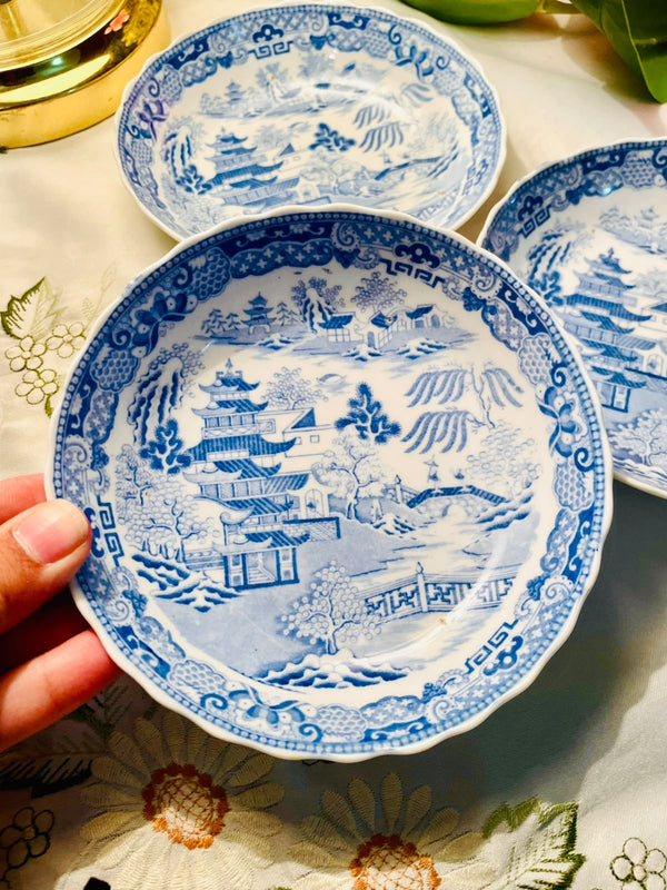 Vintage Blue Willow English Deep Plate – 5 Inch ( Each)
