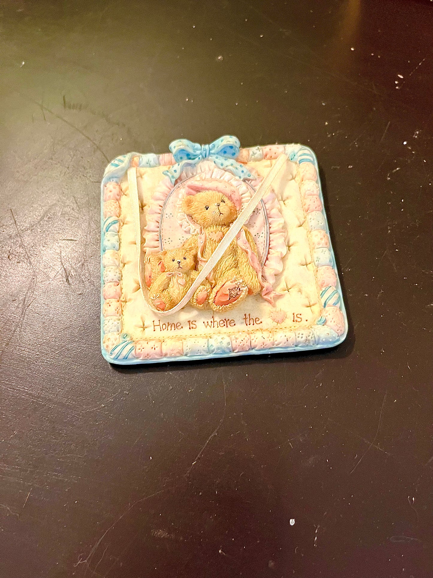 Vintage Teddy Bear Nursery Wall Plaque – 4 Inch