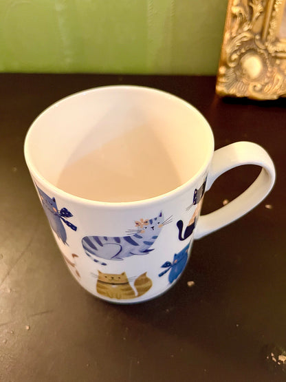 Cat Print Ceramic Coffee Mug 4 Inch
