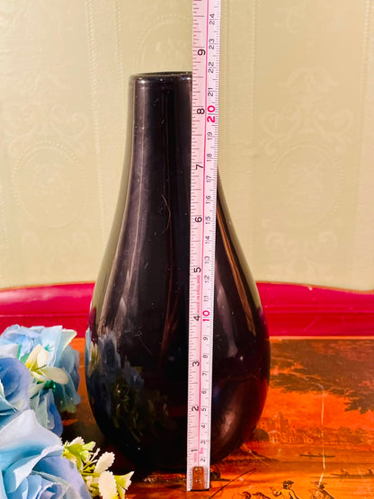 Black ceramic Decorative Vase 10-Inch