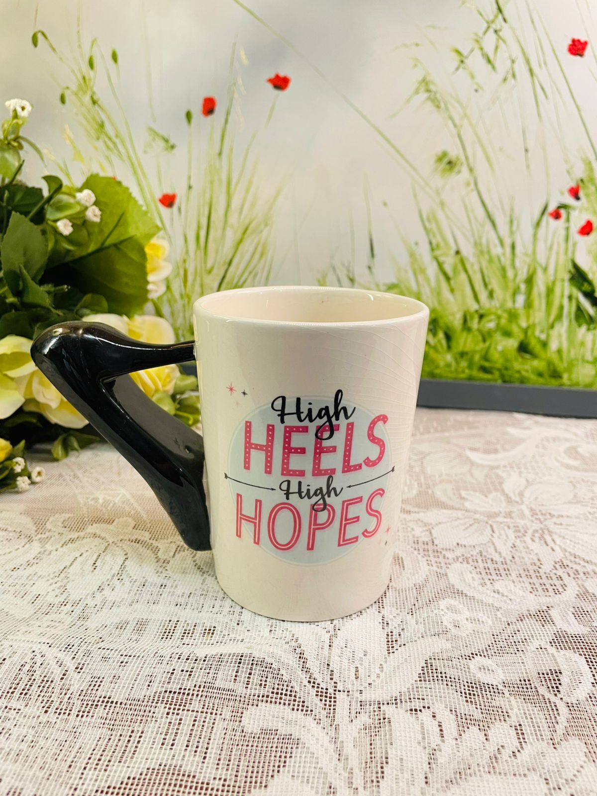High Heels High Hopes Novelty Ceramic Mug