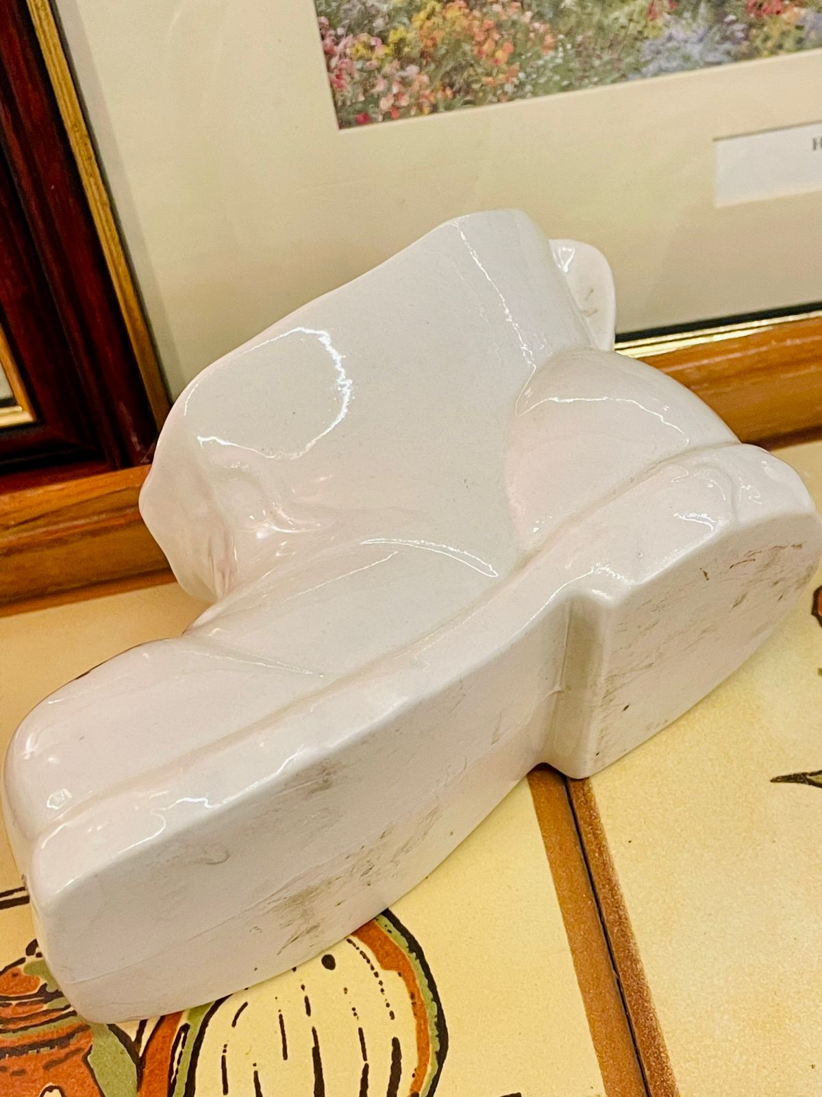 Vintage Ceramic Boot Planter – Woodland Animals Design