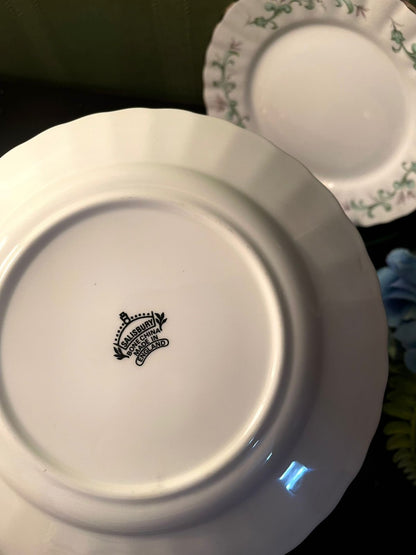 Salisbury Green Floral Bone China Tea Plates Set of 6