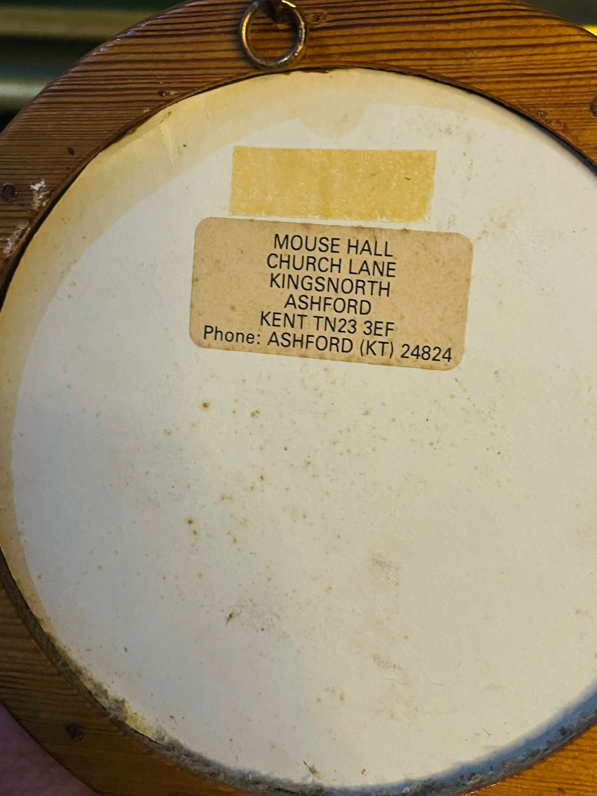 Set of 2 Vintage Wooden Wall Plates – Cottage & Windmill Scenic Ceramic Inserts