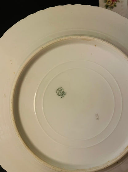Vintage Victoria Austria Floral Cherub Plates Set of 2