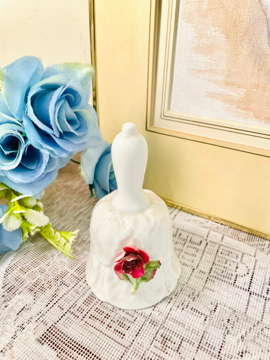 Vintage Porcelain Rose Bell – Cottage Chic Decor