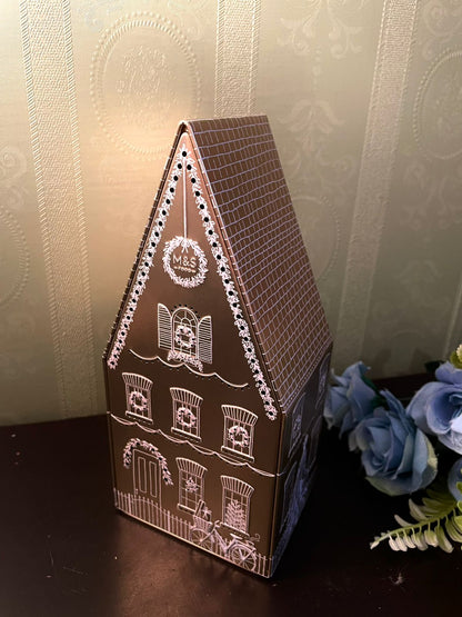 M&S Light Up Gingerbread House Lantern – Christmas Tea Light Holder 9 Inch