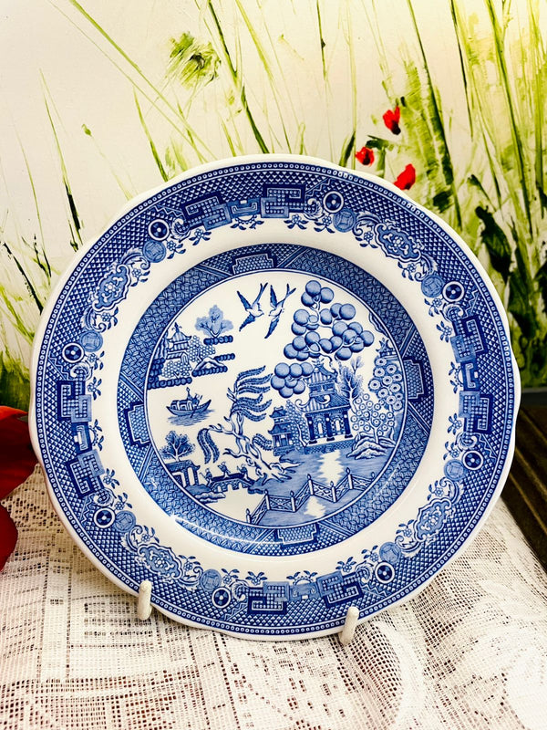 Vintage Blue Willow Style Decorative Plate 6 Inch