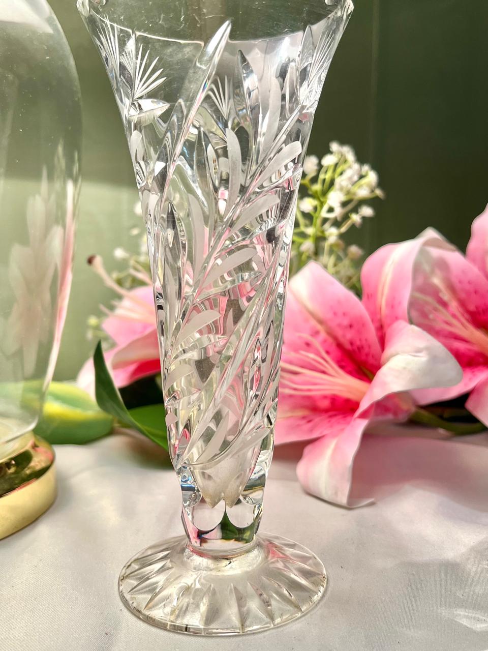 Clear Cut Crystal Bud Vase – Approx. 7.5 Inch