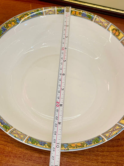 Large Bone China Serving Bowl – 27cm – Vintage Floral Border