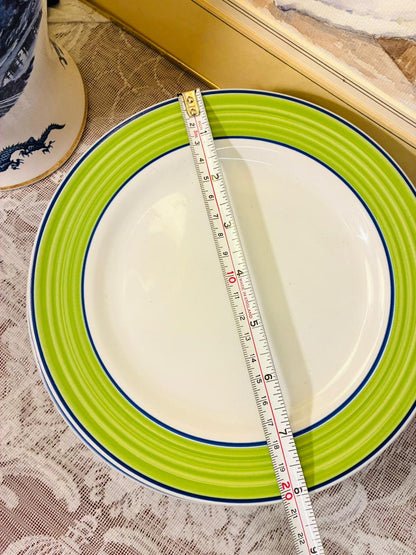 Rayware Lime Green Plates & Bowls Set — 6 Plates + 5 Deep Plates