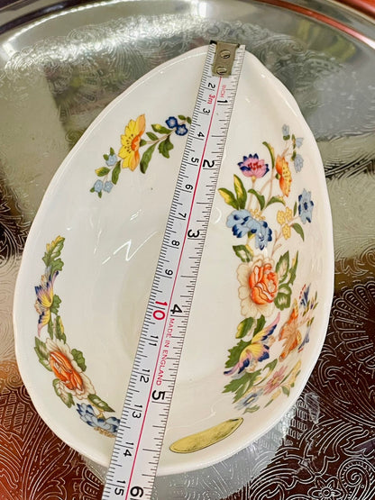 Aynsley Cottage Garden Egg-Shaped Trinket Dish, Set of 2 – Fine Bone China