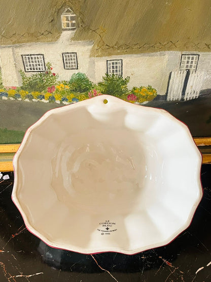 Le Cordon Bleu x The Franklin Mint 1986 – “Mother & Baby Rabbit” 3D Relief Wall Plaque Ceramic