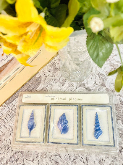 M&S Hand Painted Mini Shell Wall Plaques Set