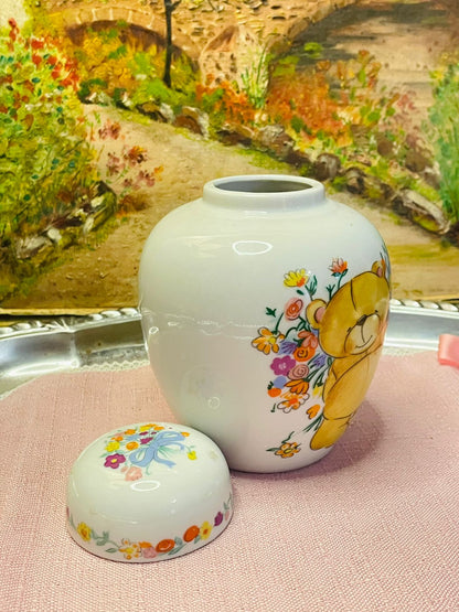 Vintage Grosvenor 1990 Ginger Jar – Beautiful Ceramic Collectible with Lid - candy jar