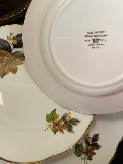 Royal Stafford Beechwood Bone China Cake Set with Serving Platter