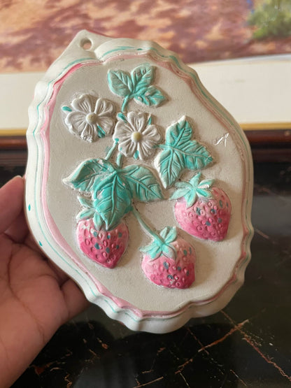 Vintage Ceramic Deep Serving Bowl –  Strawberries molds Print (England)