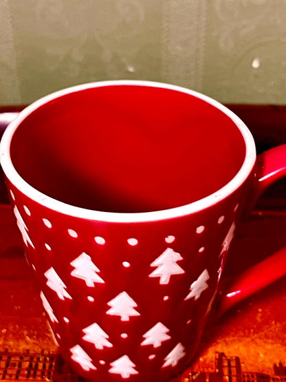 Red Christmas Tree Mug – 4"