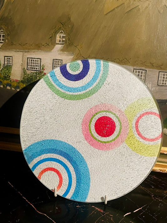 glassdecorplate, modernserveware, colorfultableware, texturedglass, englanddecor, vintagehomepakistan, sunsetkitchen, retrodesignplate, aestheticdecor, centrepiecestyle, homeaccessoriespakistan, sunsetshop