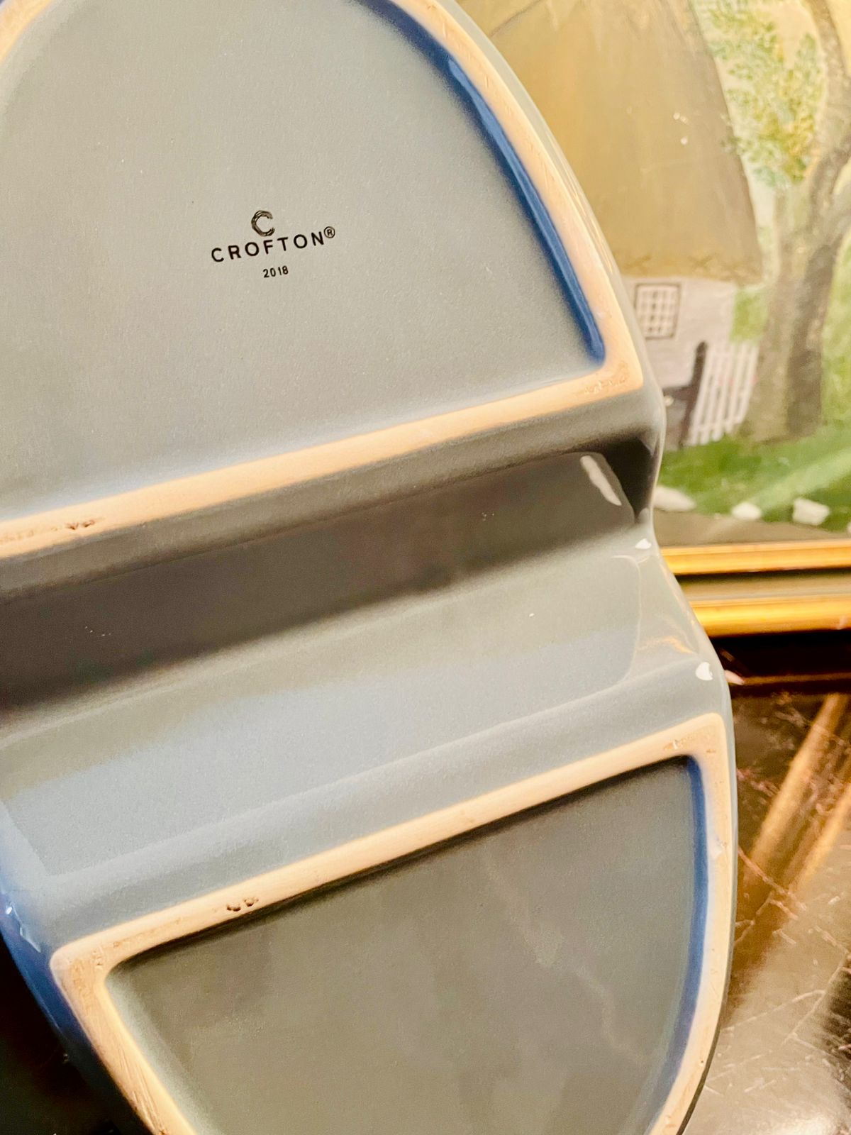 Crofton Divided Ceramic Serving Dish – 2 Section Oval Platter (2018)