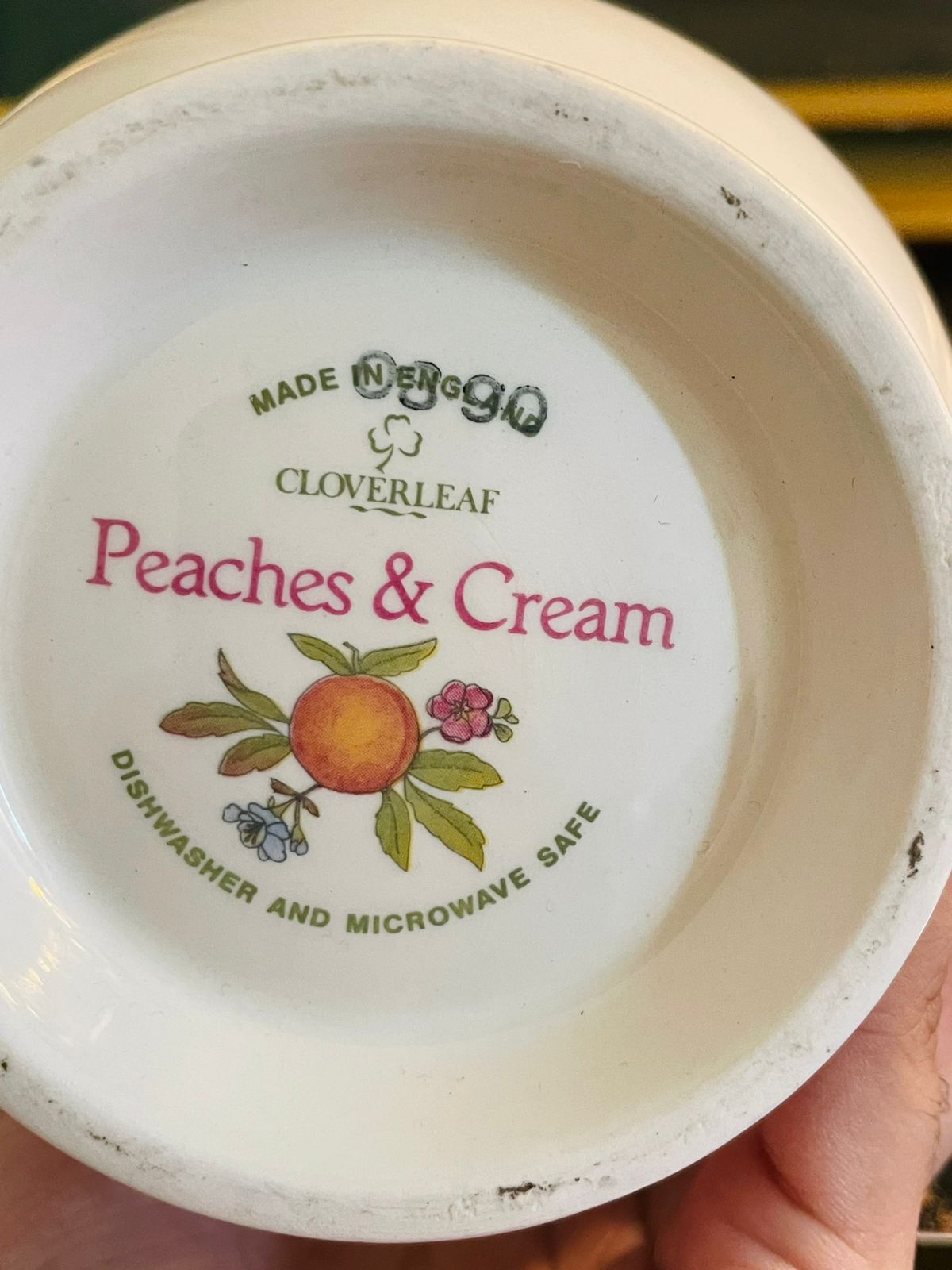 Vintage Cloverleaf Peaches & Cream One Pint Jug – Made in England Ceramic Pitcher