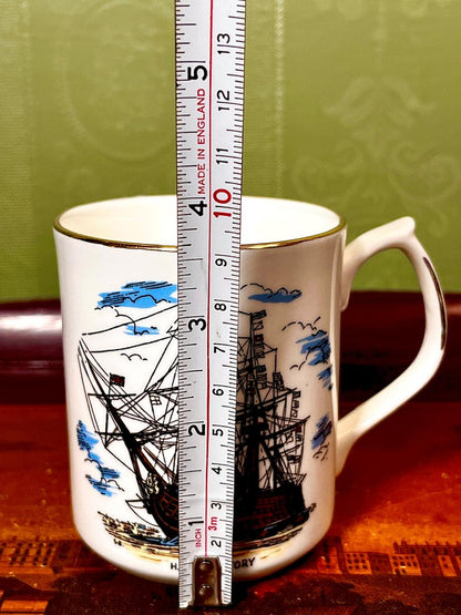 Susan Clough Designs Fine English China Tall Ship Mug – 4"