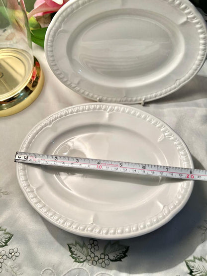 Churchill White Platers Set of 6 Made in England - 20 cm