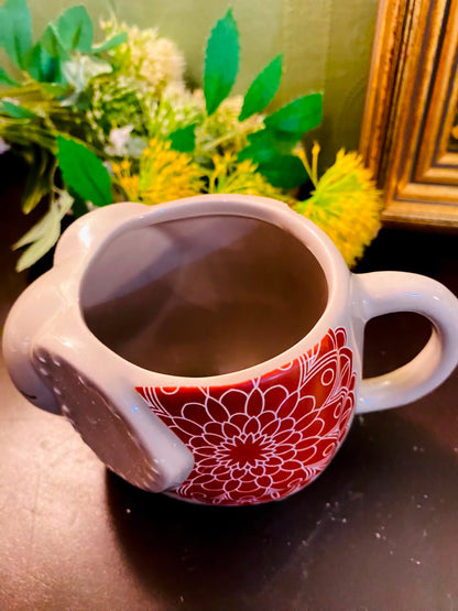 Elephant Ceramic Mug 5 Inch Novelty Coffee Mug