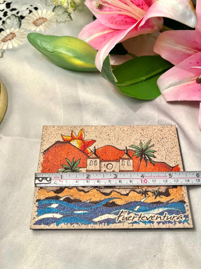 Fuerteventura Coastal Scenic Decorative Plaque 6"