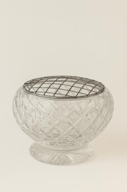 Vintage Crystal Vase Bowl – Candy Jar Made in England