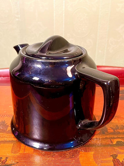 Beltman Langer USA Black Stoneware Teapot | Vintage Coffee Pot