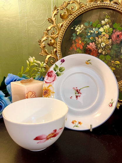 Floral Ceramic Cup and Saucer Set