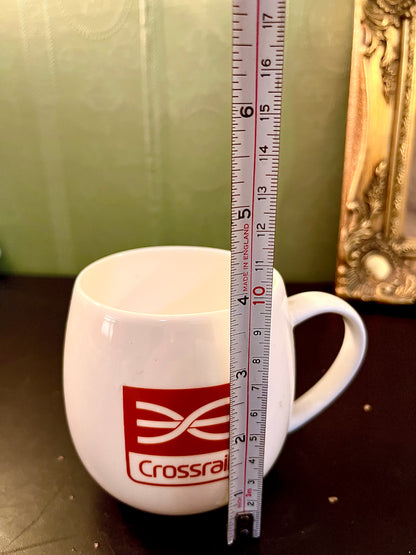 Crossrail Logo Ceramic Coffee Mug | White Promotional Office Tea Cup