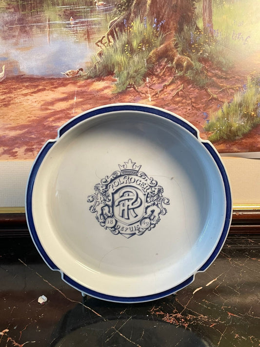 pol roger champagne ashtray, bavaria porcelain ashtray, vintage barware germany, champagne collectibles, pol roger bavaria porcelain, rare thrift finds pakistan, vintage ashtray collectible, european vintage treasures, heritage bar décor, antique champagne house ashtray, timeless bar accessories