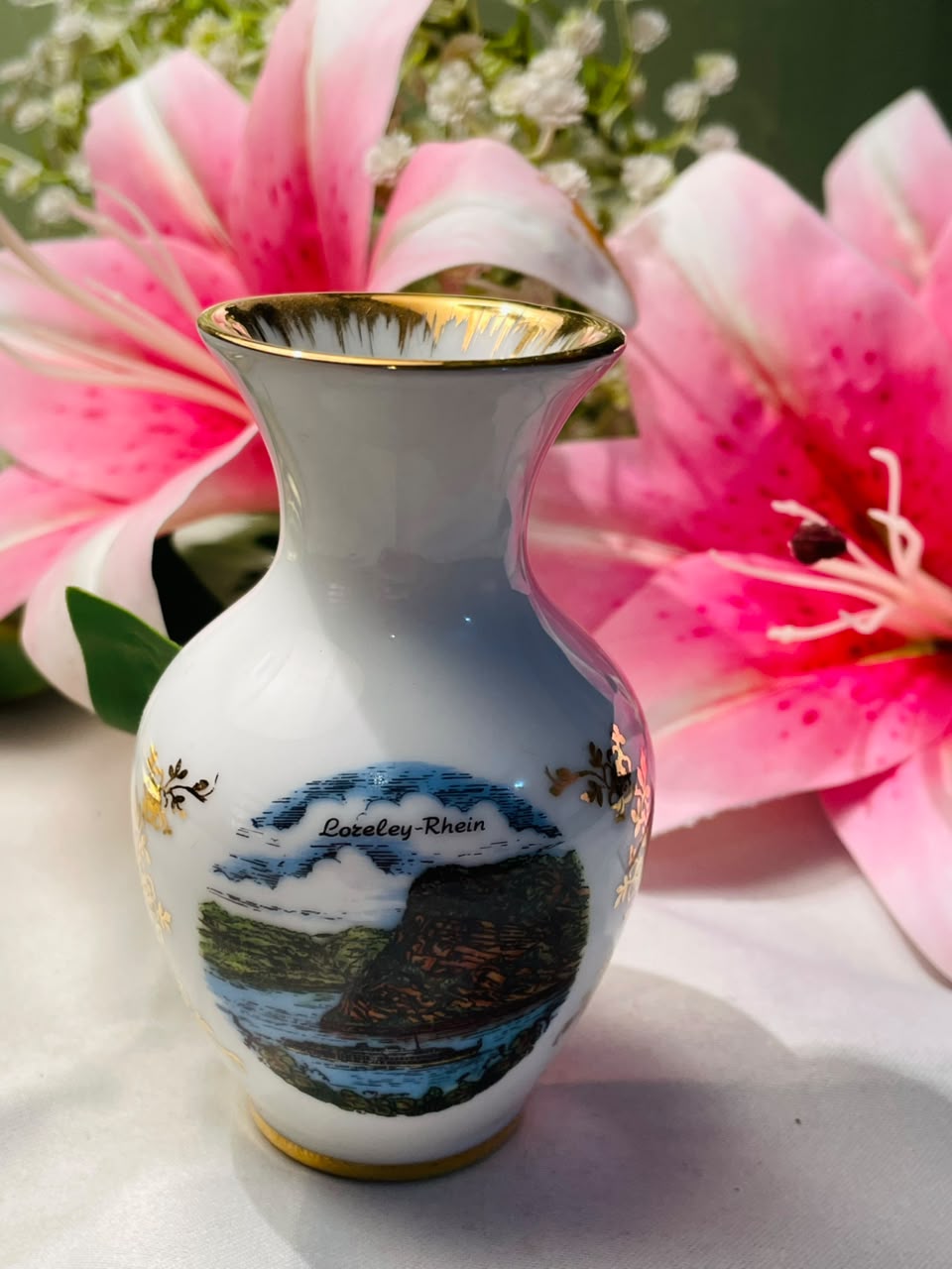 Kleiber Bavaria Loreley-Rhein Porcelain Vase Approx. 11 cm