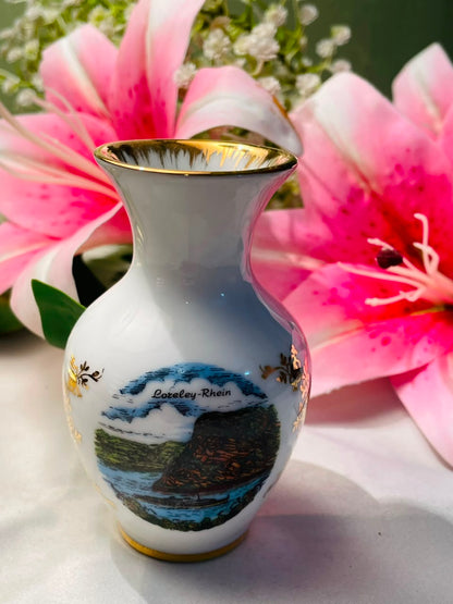 Kleiber Bavaria Loreley-Rhein Porcelain Vase Approx. 11 cm