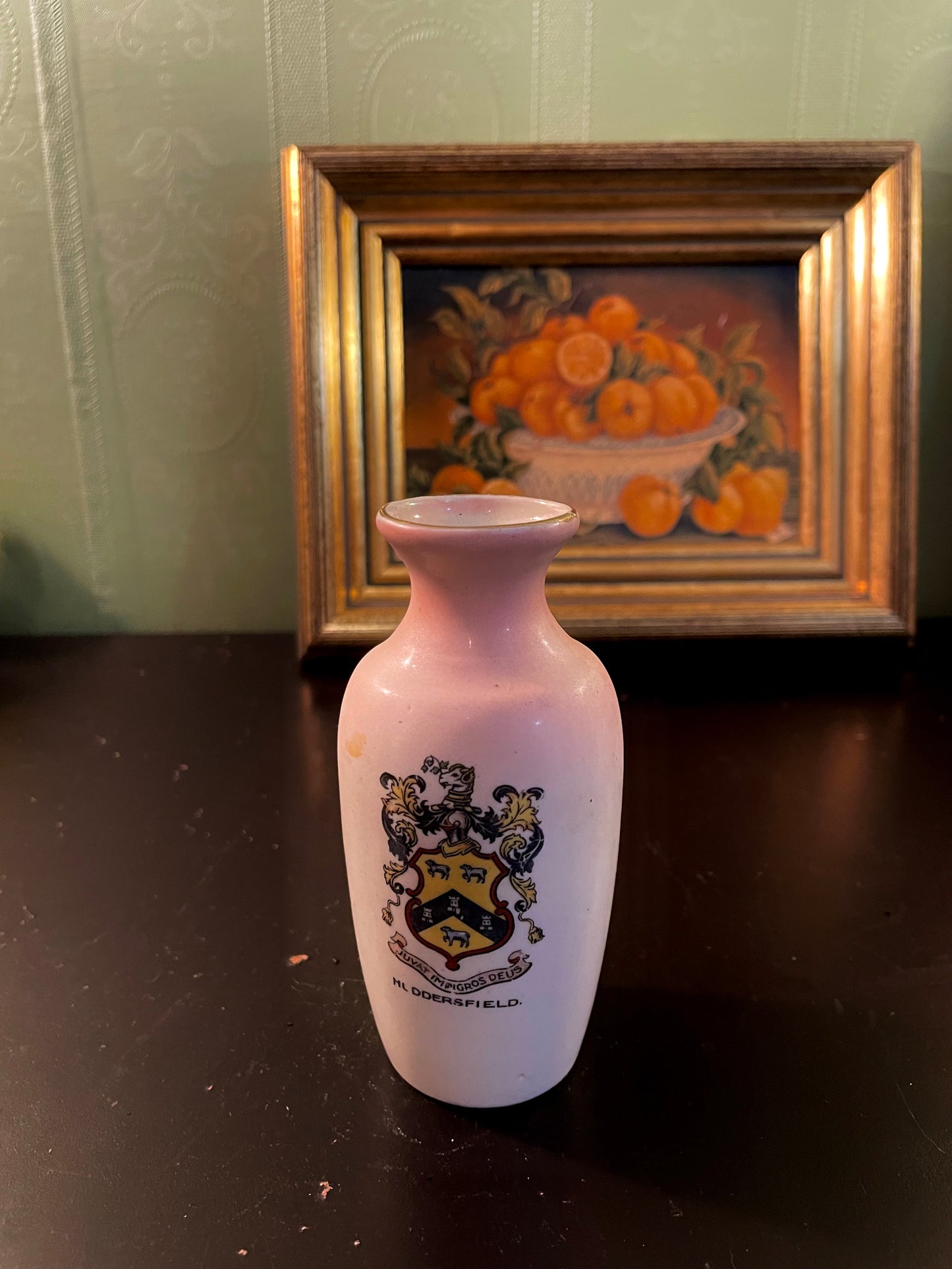 Vintage Huddersfield Crest Bud Vase – 4.5 Inch