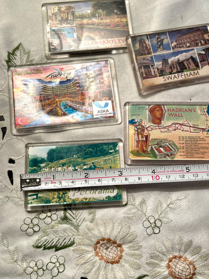 Vintage Travel Souvenir Fridge Magnets – 5 Piece Set