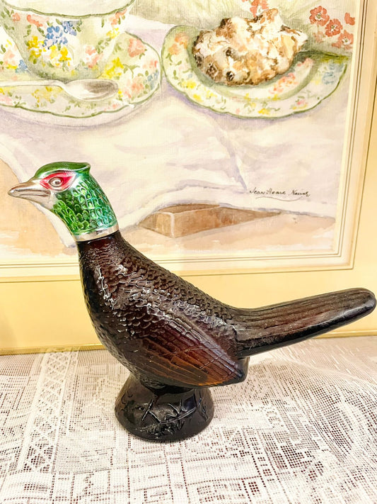 Vintage Avon Pheasant After Shave Lotion Bottle - Unique Ceramic Pheasant Figurine
