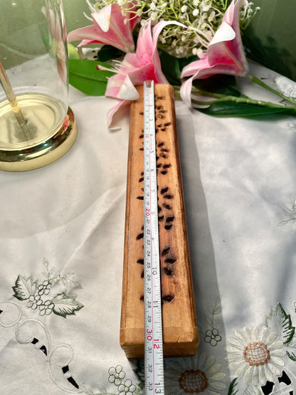 Vintage Wooden Incense Holder Box Carved Design 30 cm