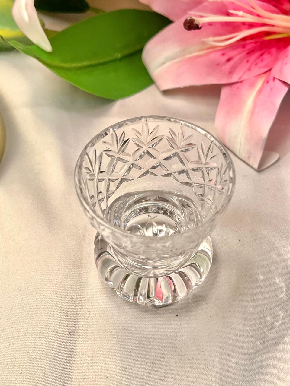 Clear Cut Crystal Mini Vase – Approx. 2.5 Inch