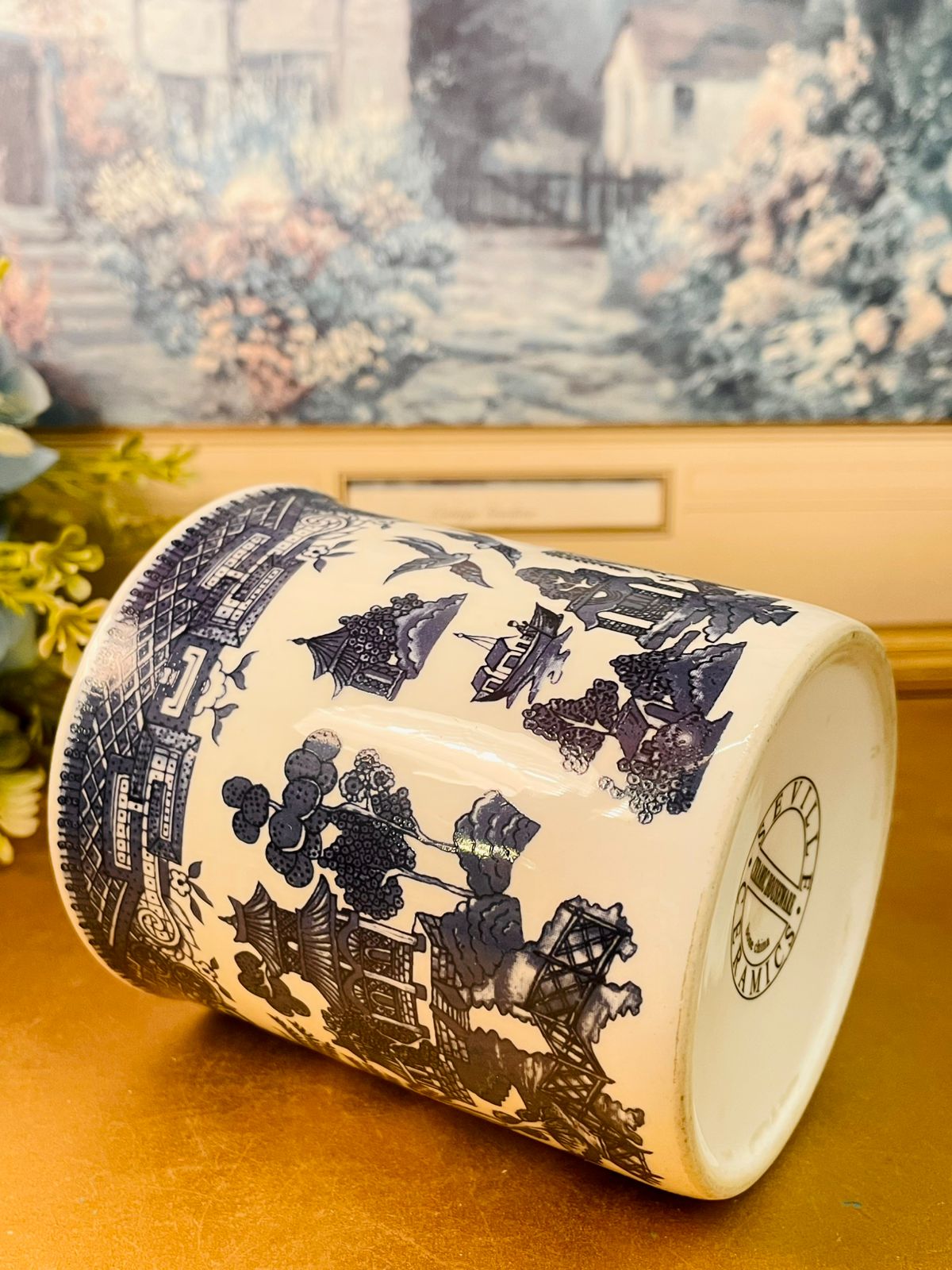 Vintage Blue Willow Bone China Mug – Seville Ceramics