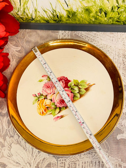 Royal Winton Grimwades Floral Plate Gold Rim 10 Inch