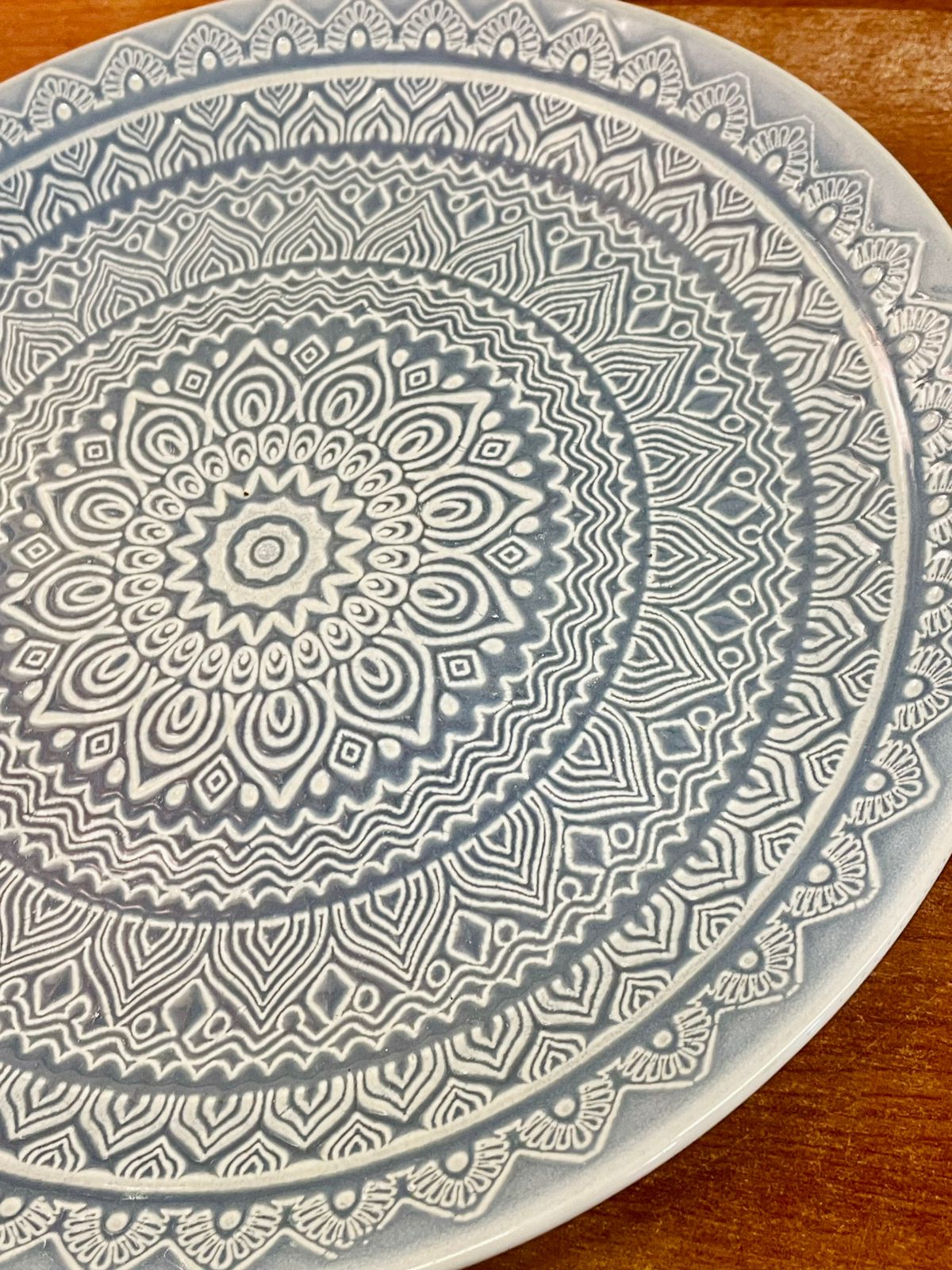 Moroccan Mandala Decorative Platter– Large Boho Ceramic