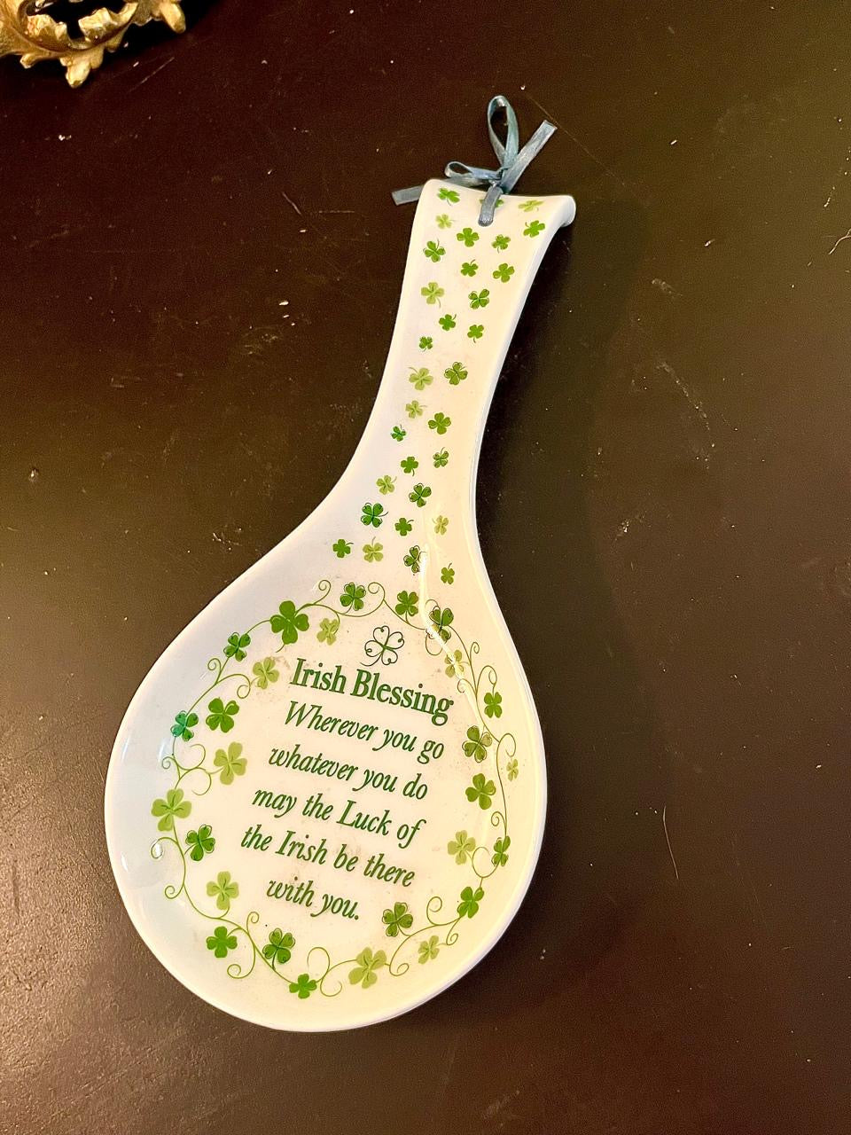 Irish Blessing Ceramic Spoon Rest