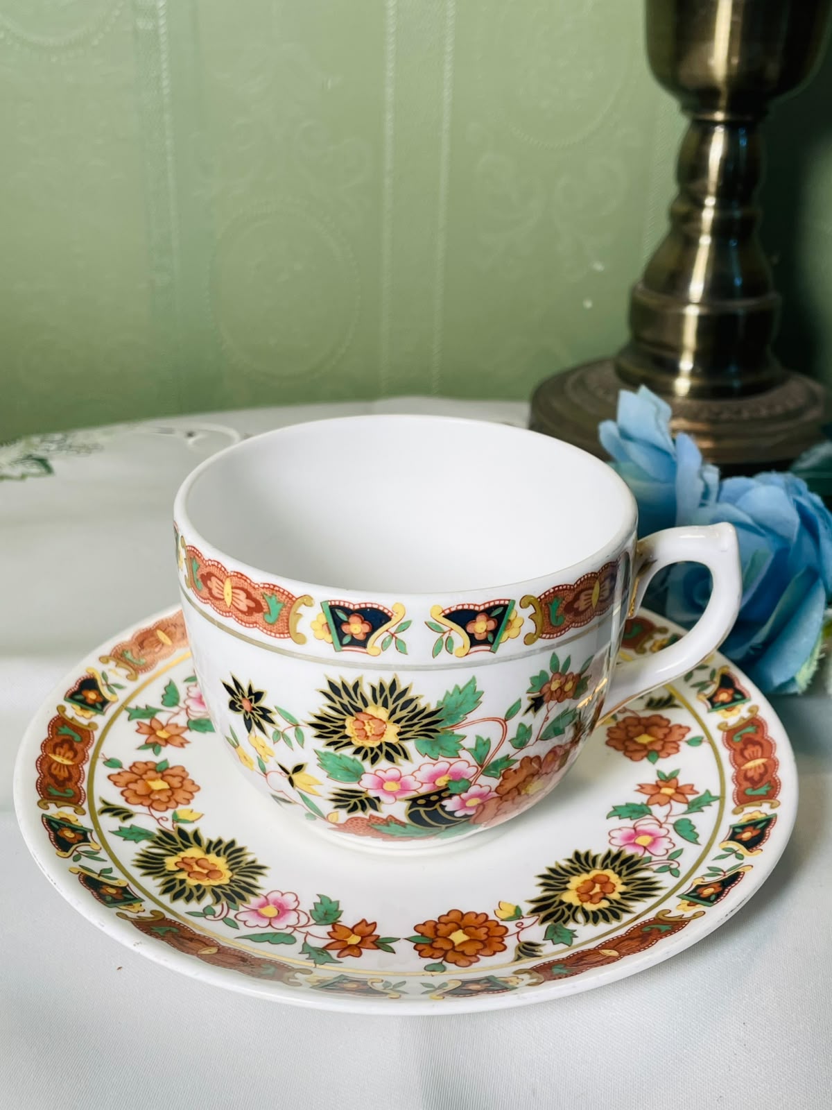 Lady Beth Fine Bone China Floral Cup & Saucer 2-Piece Set
