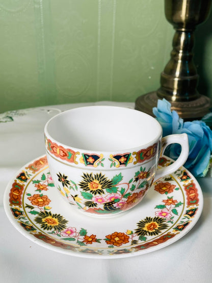 Lady Beth Fine Bone China Floral Cup & Saucer 2-Piece Set