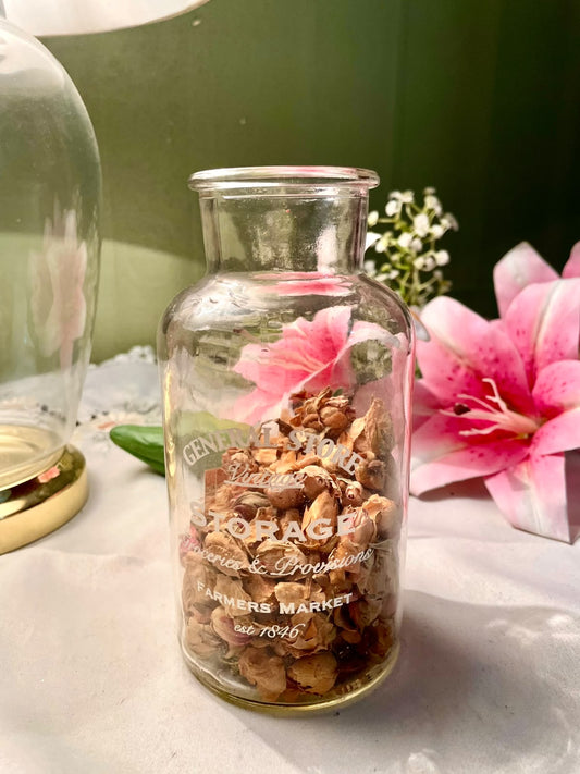 Pot Purri Clear Crystal Storage Jar 16 cm